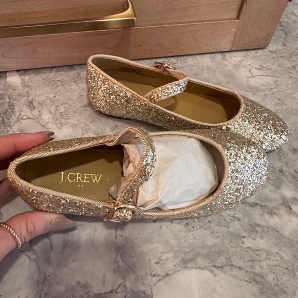 J.Crew gold glitter Mary Jane worn once - Picture 3 of 7
